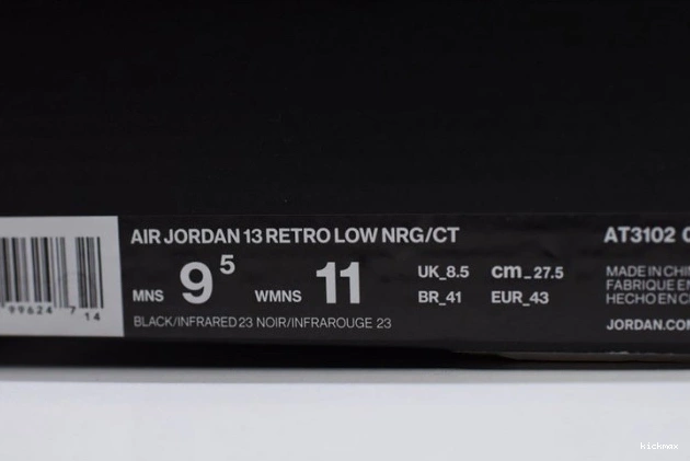 Rep MAX Black Clot Infrared Jordan 13 AT3102-006 Low Air x 0803